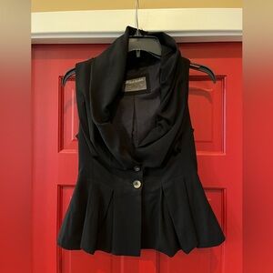 All Saints black wool vest